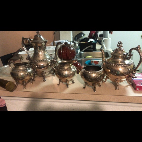 Other Full Silver On Copper Tea Set Poshmark